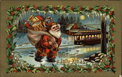 Wishing You a Jolly Christmas Postcard