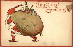 Christmas Greetings, Oh I'm On the Way Postcard