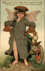 When Cupid's at the Wheel, Dear, You Need Have no Fear; Postcard