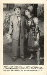 Menasha Skulnik and Yetta Zwerling in "Good News" Postcard