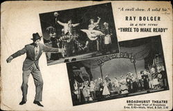 Ray Bolger in "Three to Make Ready" Postcard