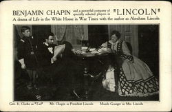 Benjamin Chapin and a Powerful Company of Specially Selected Players in "Lincoln" Postcard
