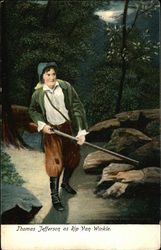 Thomas Jefferson as Rip Van Winkle Postcard