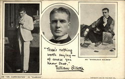 "There's Nothing Worth Saying - Of Course You Know That." William Gillette Postcard