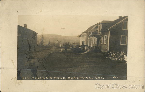 Old Tavern and Road Hereford QC Canada Quebec