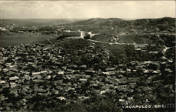 Aerial View of Town Acapulco Mexico