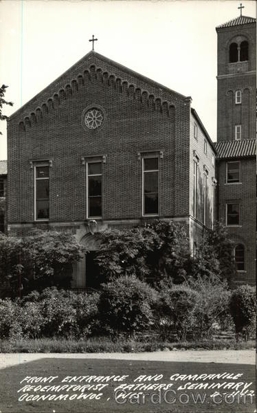 Redemptionist Fathers Seminary - Front Entrance and Campanile Oconomowoc Wisconsin