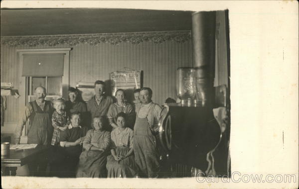 Portrait of Family in Farmhouse Kitchen Wisconsin