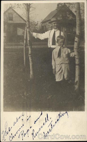 Papa and Russell Rusticationg Evansville Illinois