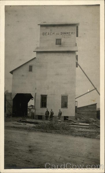 Three Men Outside a Coal Elevator Albany Indiana