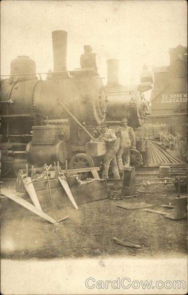 Railroad work yard in 1907 Kansas City Missouri