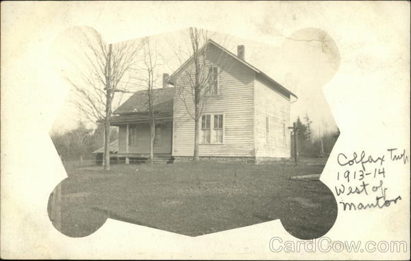 Photograph of a house in 1913-1914, Colfax Township Manton Michigan