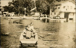 Burr Oaks Lodge - The Boat House Lake Beulah, WI Postcard Postcard