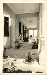 View of Portico of Home Postcard