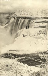American Falls in winter, Niagara Falls New York Postcard Postcard