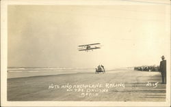 Auto and Aeroplane Racing Postcard