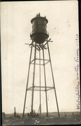 Wakefield water tower, 1910 Kansas Postcard Postcard