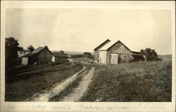 Driveway Into Farm Postcard