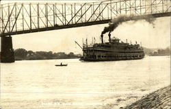 Scene on Ohio River - Riverboat Scene on Ohio River - Riverboat