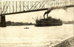 Scene on Ohio River - Riverboat Marietta, OH Riverboats Postcard Postcard