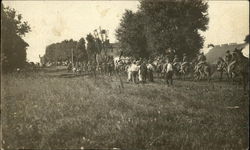 3rd Squadron, 15th Cavalry enters the town of Wauseon, Ohio in 1909 Postcard