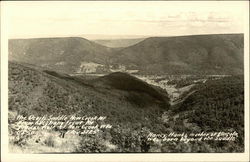 The Devil's Saddle, New Creek Mountain from Alleghany Front Mountain Postcard