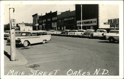 Main Street Oakes, ND Postcard Postcard