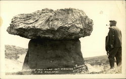 Petrified Tree Stump Bad Lands, ND Postcard Postcard