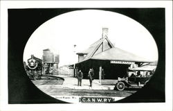 C. & N.W. Railway Depot Postcard