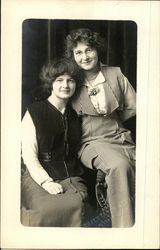 Photographic portrait of two women Postcard