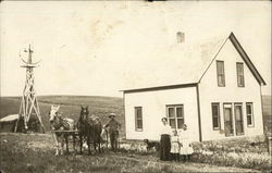 Early 20th century farmstead Postcard