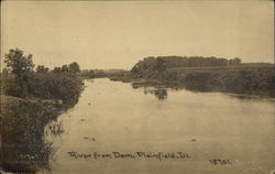 River from Dam Postcard