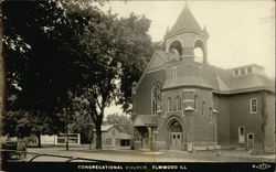Congregational Church Elmwood, IL Postcard Postcard