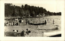 Camp Willard Beach Scene North Webster, IN Postcard Postcard