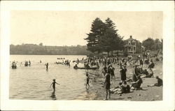 Camp Willard Summer Beach Scene Postcard