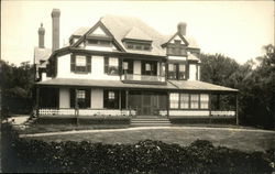 Lovely Older Wooden House with 3 Chimneys Terre Haute, IN Postcard Postcard