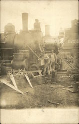 Railroad work yard in 1907 Postcard