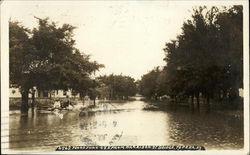 Flood E. From Harrison Street Bridge Topeka, KS Postcard Postcard