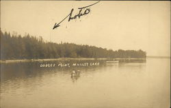 Boats on Mullet Lake, off Dodges Point Postcard