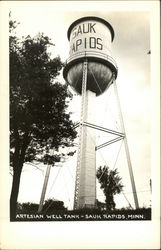 Artesian well tank Sauk Rapids, MN Postcard Postcard