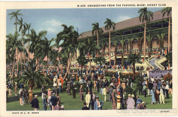 Grandstand From Paddock Jocky Club Miami Florida