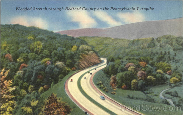 Wooded Stretch Through Bedford County On The Pennsylvania Turnpike