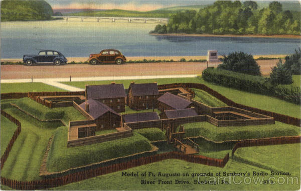 Model Of Ft. Augusta On Grounds Of Sunbury's Radio Station, River front Drive Pennsylvania