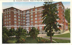 St. Vincent's Hospital, Head of Hoyt St Portland, OR Postcard Postcard