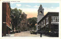 Town Square Plymouth, MA Postcard Postcard