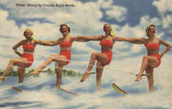 Water Skiing By Florida Aqua Maids Scenic, FL Postcard Postcard