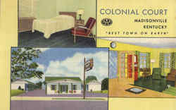 Colonial Court Madisonville, KY Postcard Postcard