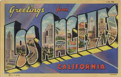 Greetings From Los Angeles Postcard