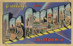 Greetings From Los Angeles California Postcard Postcard