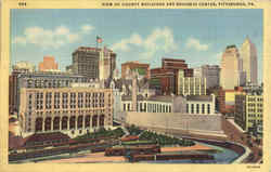 View Of County Buildings And Business Center Pittsburgh, PA Postcard Postcard